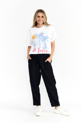 Women's Top | Ruby Crew Neck Printed Tee | ONE SUMMER