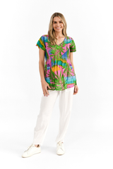 Women's Top | Kayla Short Sleeve Cotton Blouse | ONE SUMMER