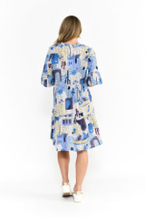 Women's Dresses | Maya Button V Neck Layer Dress | ONE SUMMER