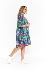 Women's Dresses | Maya Button V Neck Layer Dress | ONE SUMMER