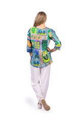 Women's Dresses | Tina V neck Pleated 3/4 Sleeve Dress | ONE SUMMER