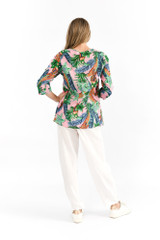 Women's Dresses | Tina V neck Pleated 3/4 Sleeve Dress | ONE SUMMER