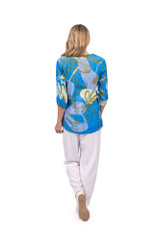 Women's Dresses | Tina V neck Pleated 3/4 Sleeve Dress | ONE SUMMER