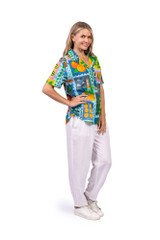 Women's Top | Margot Collared Short Sleeve Top| ONE SUMMER