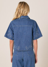 Women's Tops | Sloane Embroidered Denim Shirt  | Fate + Becker