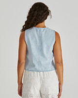 Women's Knits | Sabine Denim Vest | SASS