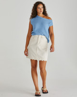 Women's Skirt | Vale Scalloped Denim Skirt | SASS