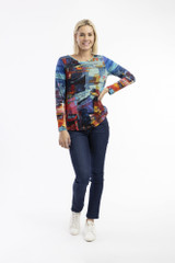 Women's Top | Contemporary Crew LS T-Shirt  | ORIENTIQUE