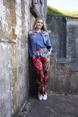 Women's Dresses | Nippori Denim Mix Jacket  | ORIENTIQUE