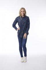 Women's Top | Tabriz Waist Seam Shirt  | ORIENTIQUE