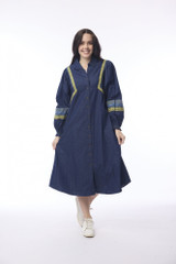 Women's Dresses | Isfahan Denim Dress | ORIENTIQUE