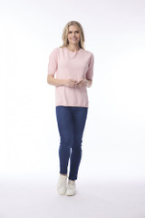 Women's Top | Crew Neck Knit T-Shirt  | ORIENTIQUE