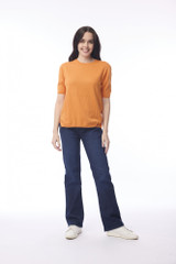 Women's Top | Crew Neck Knit T-Shirt  | ORIENTIQUE