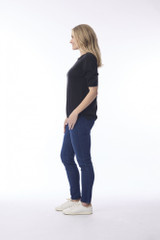 Women's Top | Crew Neck Knit T-Shirt  | ORIENTIQUE