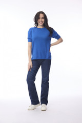 Women's Top | Crew Neck Knit T-Shirt  | ORIENTIQUE