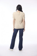 Women's Top | Crew Neck Knit T-Shirt  | ORIENTIQUE