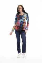 Women's Top | Contemporary Crew V LS T-Shirt  | ORIENTIQUE