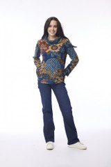 Women's Top | Maluku Cowl Neck Top | ORIENTIQUE