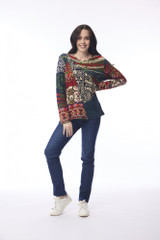Women's Top | Zapotec Patch Top | ORIENTIQUE