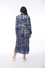 Women's Dresses | Bhadoi Maxi Collar Dress | ORIENTIQUE