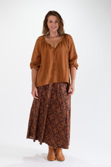 Women's Top | Rose Cotton L/S Top | OMBAK DESIGNS