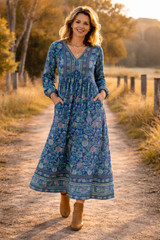 Women's Dress | MILA Maxi Dress | OMBAK DESIGNS