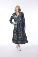 Women's Dresses | Isfahan Maxi Collar Dress | ORIENTIQUE