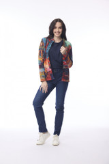 Women's Jackets | Printed Zip Jacket  | ORIENTIQUE