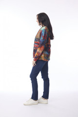 Women's Jackets | Printed Zip Jacket  | ORIENTIQUE