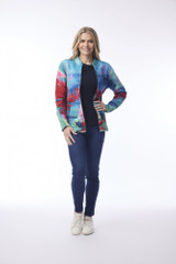 Women's Jackets | Printed Zip Jacket  | ORIENTIQUE