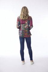 Women's Top | Prato Patch Cowl Neck Top | ORIENTIQUE