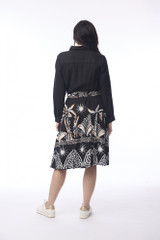 Women's Dresses | Indus  Collar Tie Waist Dress | ORIENTIQUE