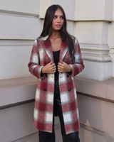 Women's Coats | Checkers Trench Coat | CINNAMON CREATIONS