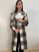 Women's Coats | Checkers Trench Coat | CINNAMON CREATIONS