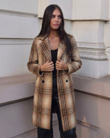 Women's Coats | Checkers Trench Coat | CINNAMON CREATIONS
