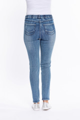 Women's Pant | Full Length Stretch Denim Jegging | Cafe Latte