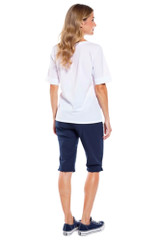 Women's Top | Cuff Hem T-Shirt  | Cafe Latte