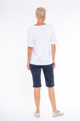 Women's Top | Cuff Hem T-Shirt  | Cafe Latte