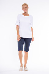 Women's Top | Cuff Hem T-Shirt  | Cafe Latte