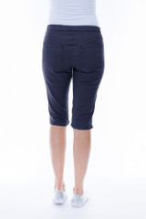 Women's Shorts | Bermuda Stretch Denim Shorts | Cafe Latte