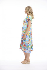Women's Dresses | 50yrs Travel Godet Dress | ORIENTIQUE