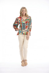 Women's Top | Gambetta 3/4 Sleeve Top | ORIENTIQUE