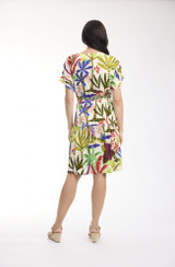 Women's Dresses | Paloma V Neck Buttonthrough Short Dress | ORIENTIQUE