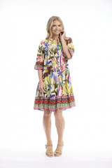 Women's Dresses | Paloma Buttonthrough 3/4 Sleeve Dress | ORIENTIQUE