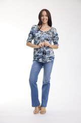 Women's Top | Nanjing Boho Short Sleeve Top | ORIENTIQUE
