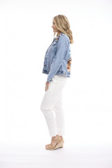 Women's Dresses | Nanjing Denim Patch Jacket  | ORIENTIQUE