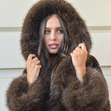 Women's Coat | Faux Fur Short Coat | CINNAMON CREATIONS