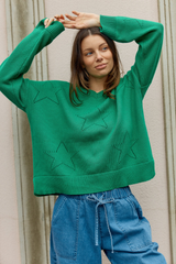 Women's Knitwear | Selene Star Sweater | BETTY BASICS