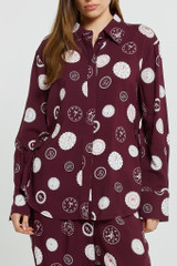 Women's Tops | Stamp Tie Shirt | BETTY BASICS