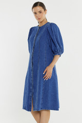 Women's Dress | Elijah Midi Denim Dress | SASS